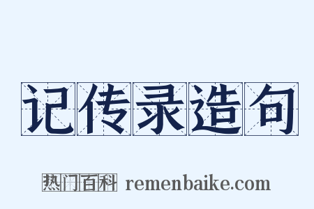 记传录造句是什么意思的图片